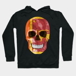 Sri Lanka Flag Skull - Gift for Sri Lankan With Roots From Sri Lanka Hoodie